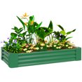 thumbnail image 1 of Outsunny Bac de Jardin Surélevé Galvanisé 6x3x1 Pi, Fond Ouvert, Vert, 1 of 10