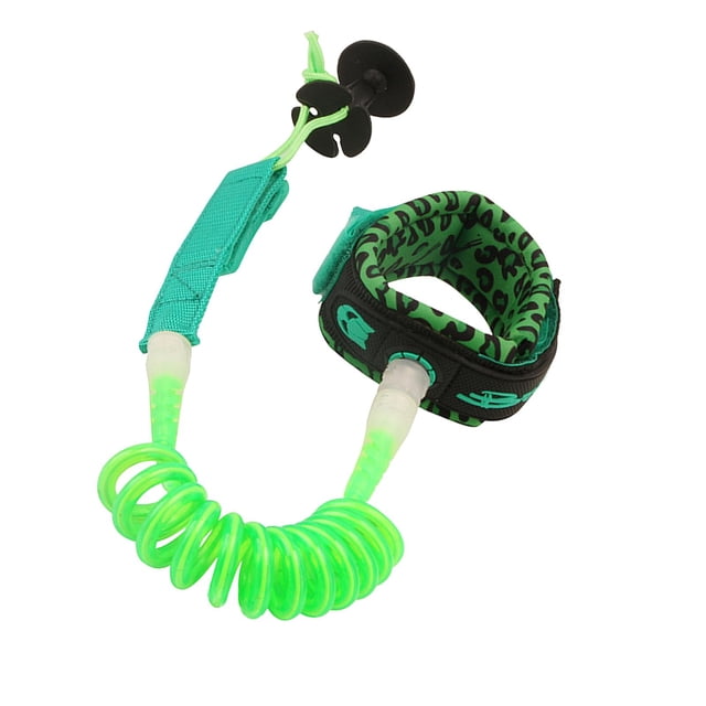 jinwen Surfboard Leash 4ft Kayak Leash Adjustable Belt Soft Rope Leg Rope Surfing Leash green