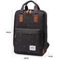 thumbnail image 2 of KAUKKO Stylish Oxford Fabric Backpack Travel Rucksack lightweight Hiking Bag Satchel, 2 of 5