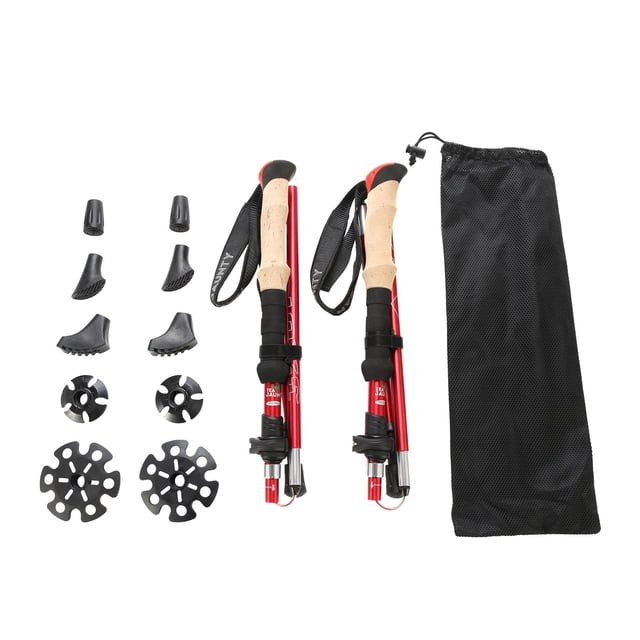 Kyusrd Offres d'Été pour Patio Extérieur! Ensemble de Deux Bâtons de Randonnée Pliants Accessoires en Alliage d'Aluminium