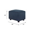 thumbnail image 2 of Evolur Holland Ottoman tapissé | Modern Design, 2 of 6