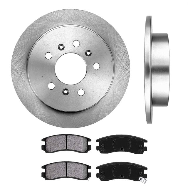 Callahan Rear Replacement Brake Disc Rotors and Semi-Metallic Brake Pads Brake Kit For Buick Allure Lacrosse Chevy Impala Monte Carlo