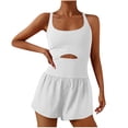 thumbnail image 1 of Yuyuzo Workout Romper for Women Sleeveless Short Jumpsuit Backless Yoga Rompers Atheletic Running Jumpsuits, 1 of 4
