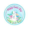 thumbnail image 1 of Yhmxh Easter Bunny Happy Easter Rabbits Party Plates Supplies, Easter Party Tableware Decorations Disposable Paper Plates Dessert Plate Napkins Cups for Spring Birthday Baby Shower, 1 of 6