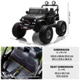 thumbnail image 3 of VOLTZ TOYS Lifted Monster Jeep Style 24V 2-Seater Kids Ride-On Off-Road Car Truck, 4WD Motorized Toy Vehicle with Parent Remote Control, Leather Seat, EVA Tires, Black, 3 of 7