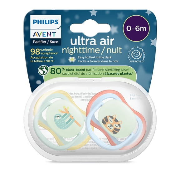 Philips Avent Ultra Air Pacifier 0-6m Sloth/Sleeping Tiger