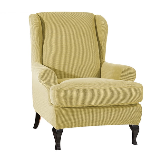 Amdohai Sofa Covers Wing Chair Elastic Fabric Stretch Couch Slipcover Polyester