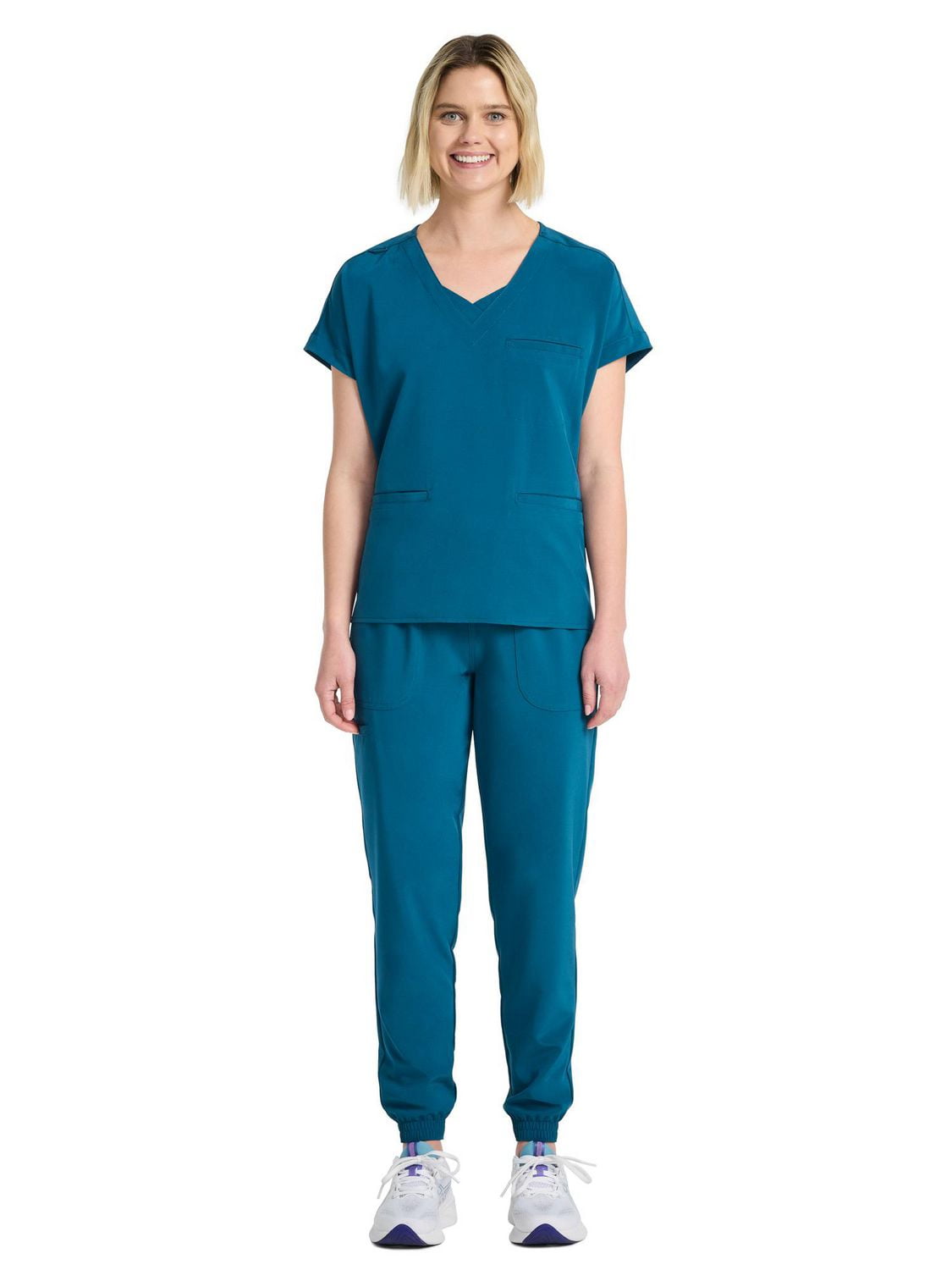 Scrubstar Women's Fashion Relaxed Fit Stretch V-Neck Scrub Top WC672A