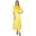 thumbnail image 1 of Bimba Kurta Anarkali Jaune pour Femmes Kurti Personnalisé Blouse en Coton Robe Ethnique Indienne, 1 of 2