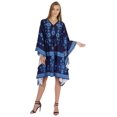 thumbnail image 1 of Bimba Robe Caftan Imprimée Maxi Robe Robe pour Femmes Tenue de Plage Courte Couvre-Maillot, 1 of 7