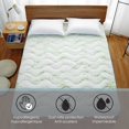 thumbnail image 3 of Cotton House - Housse de Matelas en Bambou Jacquard, Imperméable, Format Double, Blanc, 3 of 4