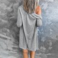 thumbnail image 4 of Mikilon Cardigan à Manches Longues Ample Uni pour Femmes Manteau Blouse d'Automne, 4 of 7