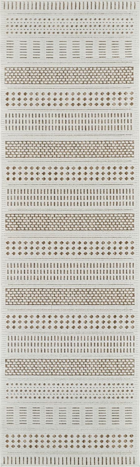 Rug Branch Maise Abstract Indoor Outdoor Area Rug, Beige Brown, Modern - Entryway, Hallway, Bathroom, and Kitchen