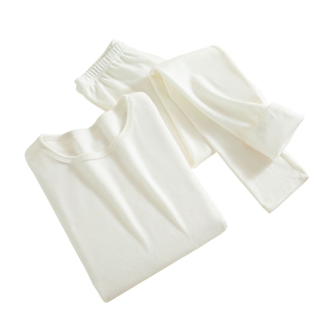 RXMEKW Ensemble de sous-Vêtements Thermiques pour Femmes, Haut à Manches Longues à Col Rond et Bas, Couche de Base Douce et Chaude pour Temps Froid, Superposition Automne et Hiver
