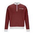 thumbnail image 3 of Ceisia Mens Long Sleeve Quarter Zip Pullover Sweater Waffle Knit Mock Neck with Pockets Wine L Gift, 3 of 8