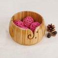 thumbnail image 3 of Bol en Bois pour Fil Fait Main Bol en Bois pour Tricot Crochet Support de Pelote de Fil, 3 of 6