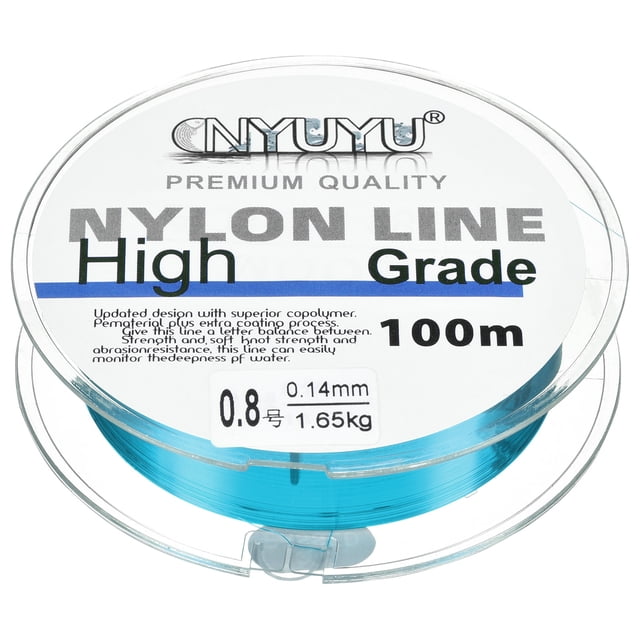 Uxcell 109Yard 3Lb Fluorocarbon Coated Monofilament Nylon Fishing Line Sea Blue
