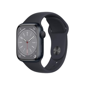 Restauré Apple montre Series 8 GPS 41mm Midnight Moyenne Grande bande – S8 Chip, Capteurs de santé, Affichage de la rétine - Bien remis à neuf