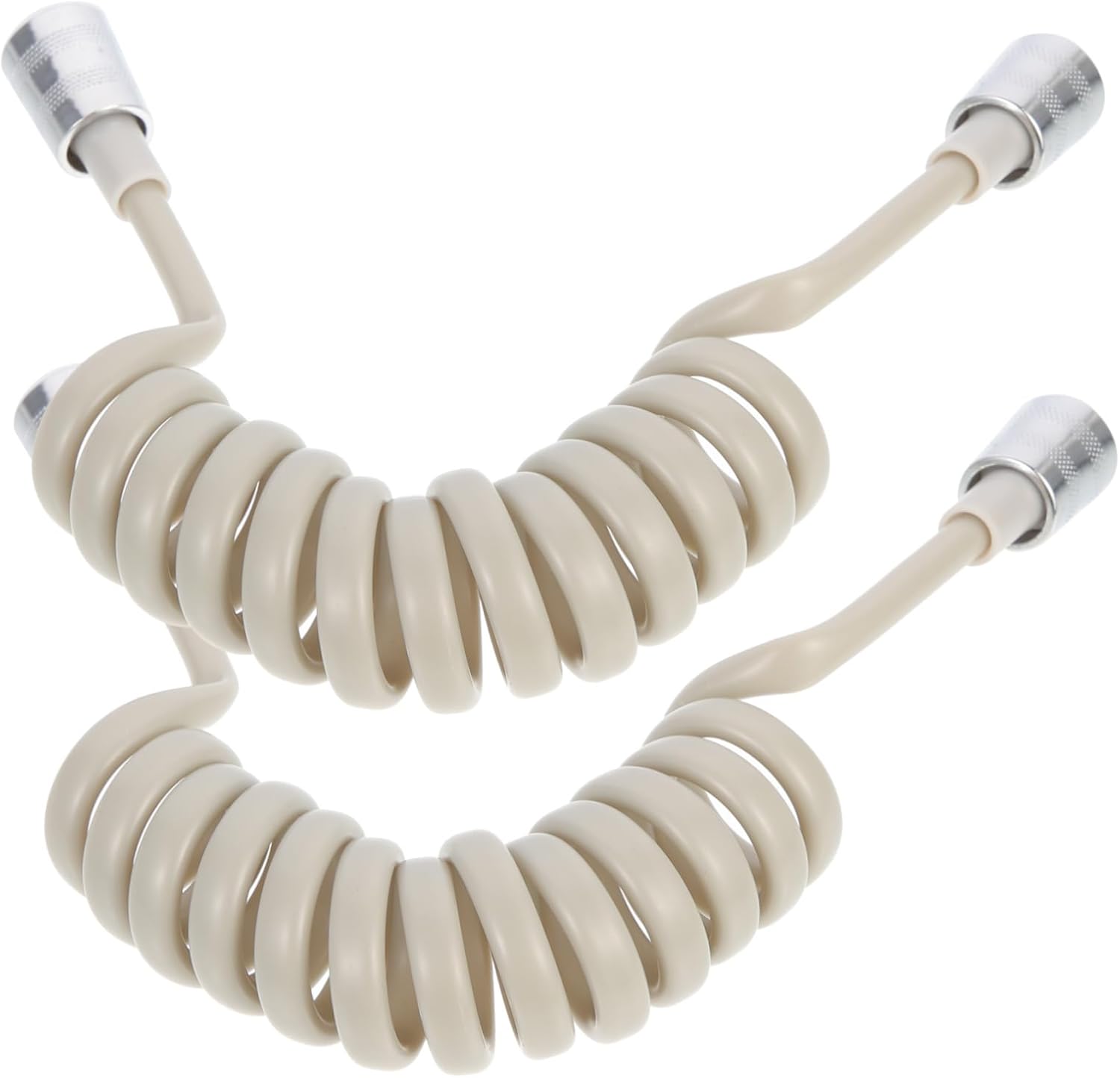 PinesC Flexible Shower Hose Set 2pcs Retractable Garden Hoses for Bathtub Shower Hotel Bathroom Gray Gray