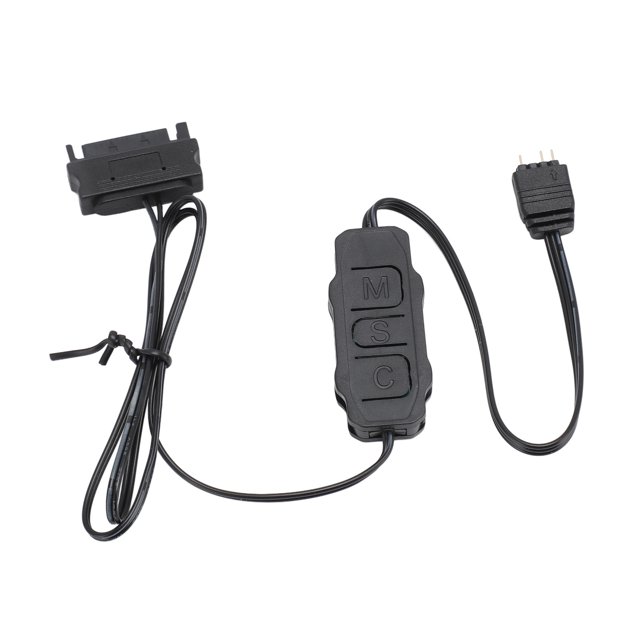 Mini ARGB PC Fans Controller Kit, 5V 3Pin ARGB Connector Light Stripe Remote Controller, Power Supply Computer ARGB Fans Hub Control