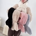 thumbnail image 2 of Women Scarf Solid Color Cross Soft Cozy Thick Keep Warm Faux Rex Rabbit Fur Lightweight Neck Wrap for Banquet, 2 of 8