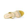 thumbnail image 4 of BLISSFUL STEP Sandales Mules à Talon Aiguille Haut à Bout Ouvert pour Femme Jaune 8, 4 of 8
