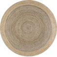 thumbnail image 2 of Indian Handmade Braided Inner Gray Natural Jute Area Rug, Home Décor Rug, Jute Rug for Bedroom, Dining Room, living room, Doormat Rug Size - 2' Round (60 cm x 60 cm), 2 of 5