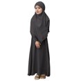 thumbnail image 1 of LUOGENLI Robe Filles Col Rond à Volants Robe de Couleur Unie avec Motif à Volants Robe Maxi pour Filles 2025 Grande Taille Gris Foncé 11-12 Ans, 1 of 4