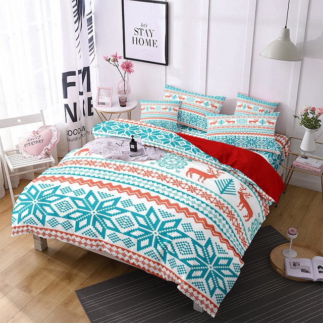 Innerwin 3 Piece Quilt Sets Printed Coverlet Set, Christmas Comforter Bedspread, Lightweight Microfiber, King