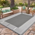 thumbnail image 3 of Gaderth Outdoor Rug 9x18 Waterproof Patio Rug, Reversible Plastic Straw Outdoor Carpet, Foldable Portable RV Camping Mat for Porch Balcony Deck Front Door Beach Picnic Camper, 3 of 9