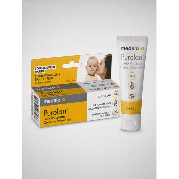 Medela Lanolin Nipple Cream for Breastfeeding, 100% All Natural Single Ingredient, New Purelan