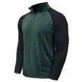 thumbnail image 2 of Yuyuzo Men Gym Tops Tees Workout Shirts 1/3 Zipper Neck Long Sleeve Solid Color Patchwork Pullover Golf Blouse, 2 of 7