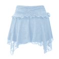 thumbnail image 3 of Jupe Mini en Dentelle Taille Basse à Volants Plissée Fluide - Polyester, S-L, 3 of 3