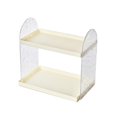 thumbnail image 1 of GROWTH TANK Étagère de Rangement de Bureau 2 Niveaux Support de Maquillage Transparent Jaune, 1 of 9