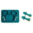 thumbnail image 4 of Thinsony Easy To Clean Baby Silicone Tableware Set For Promoting Healthy Eating Habits Safe And Odorless blackish green 5Set, 4 of 6