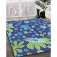 thumbnail image 3 of Ahgly Tapis Rectangulaire Lavable en Machine Intérieur Transitionnel Bleu Saphir, 2 Pieds x 4 Pieds, 3 of 7
