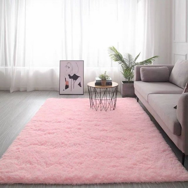 Cozival Shaggy Area Rug, Microfiber Shaggy Area Rug - Non-Slip Fuzzy Floor Mat for Bedroom/Living Room, Machine Washable Soft Carpet in Grey (60X90Cm), Non-Slip Floor Mat, A