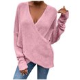thumbnail image 2 of RKSTN Sweaters for Women Fashion Solid Color Long Sleeve Pullove V-Neck Shirt Sweater Tops Fall Sweaters, 2 of 9