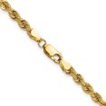 thumbnail image 4 of Diamond2Deal 14K Jaune Gold 3.8 mm Corde Régulière Chain Collier for Hommes 24, 4 of 7
