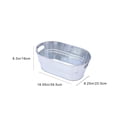 thumbnail image 3 of Birdeem Oval Galvanized Iron Ice Bucket Stainless Steel Primary Color Portable Iron Bucket Party Ice Cold Beer Metal Bucket, 3 of 12