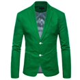 thumbnail image 1 of BOBOGOJP Blazer Jacket for Men Fall Winter Style Plus Cotton Solid Color Lapel Overcoat Jacket (Green,4XL), 1 of 3