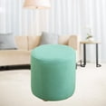 thumbnail image 4 of Housse de Tabouret en Velours, Pouf Rond Ottoman Chaise en Polyester Doux, Pouf Antipoussière Vert Pâle, 4 of 8