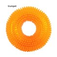 thumbnail image 2 of Pet Chew Toy Training Squeak Ring Ball Training Squeak Ball Pet TPR Teeth Molar Sound Interactive Game Toy, Orange, S, 2 of 9