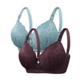 thumbnail image 2 of Sentmoon 2 Pieces Bras for Women Wirefree Oversize Buttery Soft Support Bras Solid Color Seamless Bras Soft and Comfortable for Daily Commute Coffee XXXL, 2 of 3