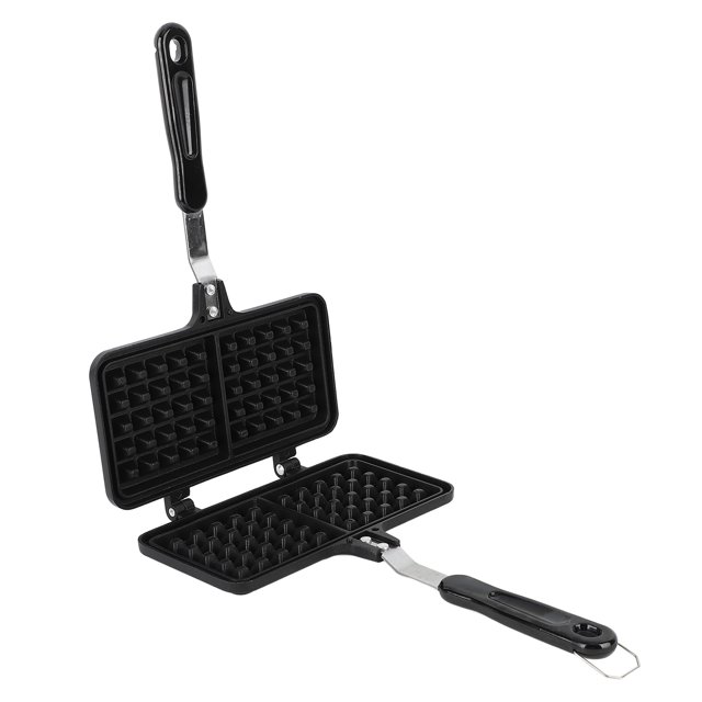 Double Waffle Pan, Multifunctional Aluminum Stovetop Waffle Maker Pan for Desserts
