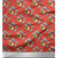 thumbnail image 1 of Soimoi Poly Georgette Fabric Leaves Tropical Print Sewing Fabric Yard 42 Inch Wide, 1 of 1
