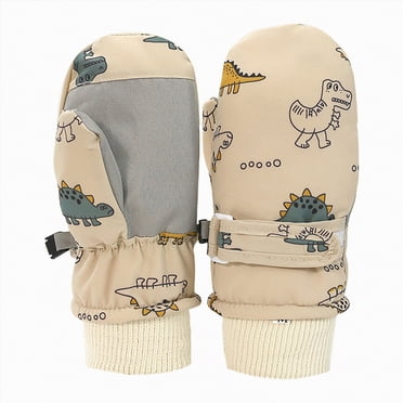 Splozh Enfant Winter Glove Toddler Garçons Filles Enfants Gants d'Hiver Neige Ski Temps Froid Isolés Plein Air Gants de Planche à Neige pour Garçons Filles Jeunes Kaki,6-24 Mois