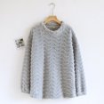 thumbnail image 2 of MeetoTime Women's Fall Winter Thickened Fleece Warm Pajama Top Solid Color Round Neck Long Sleeves Tops Home Wear, 2 of 3