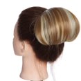 thumbnail image 2 of Fashion Donut Clip-on Dish Hair Bun Drawstring Ponytail Hair Extension Hairpiece Scrunchie Classical, 2 of 6