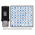 thumbnail image 2 of Printtoo Personalized Easter Theme Icons Round Rubber Stamp Self Inking Stamper 12 mm-Red, 2 of 7